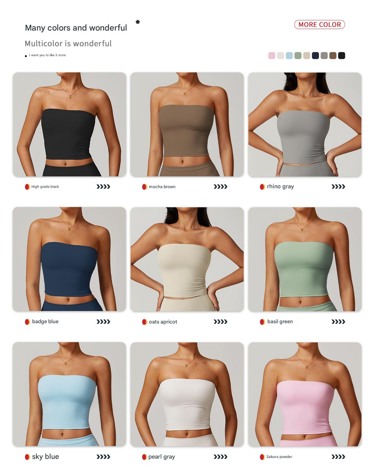 Navy Seamless Strapless Tube Top - Cropped Fit - 图片 3