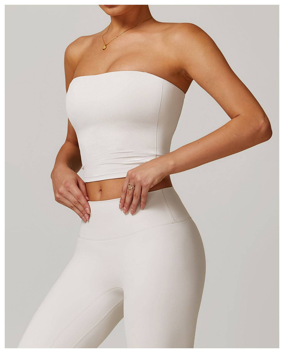 Navy Seamless Strapless Tube Top - Cropped Fit - 图片 6