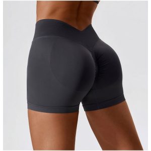 V Waist Scrunch Butt Seamless High Waist Yoga Fitness Biker Shorts Women